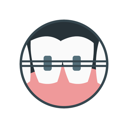 Braces icon vector isolated on white background for your web and mobile app design, Braces logo conceptの写真素材