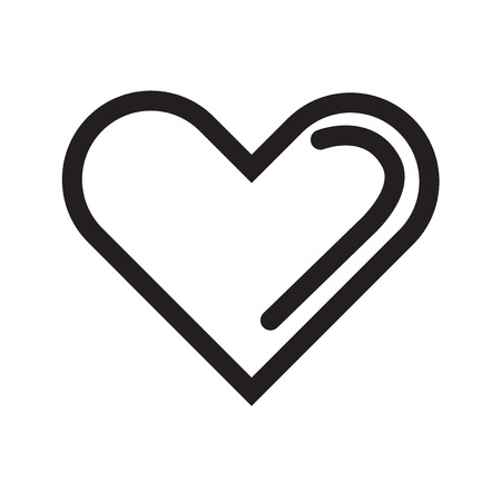 Heart outline icon vector isolated on white background for your web and mobile app design, Heart outline logo conceptの写真素材
