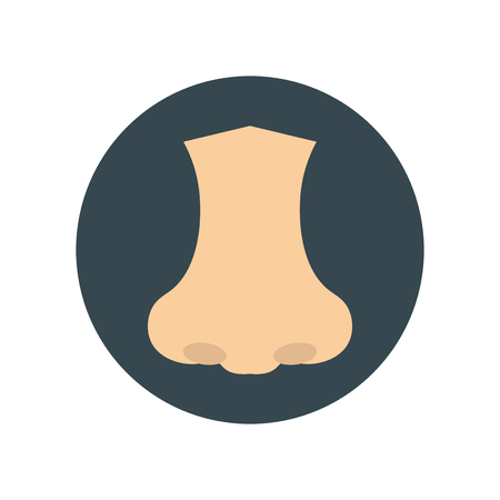 Nose icon vector isolated on white background for your web and mobile app design, Nose logo conceptの写真素材