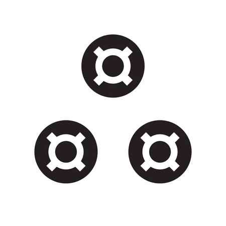 Dots icon vector isolated on white background for your web and mobile app design, Dots logo conceptの写真素材