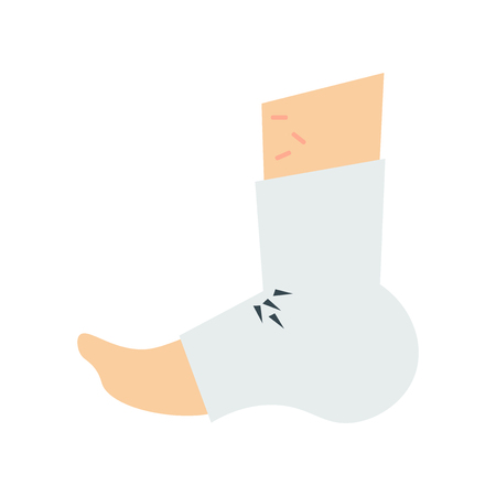 Plastered foot icon vector isolated on white background for your web and mobile app design, Plastered foot logo conceptの写真素材