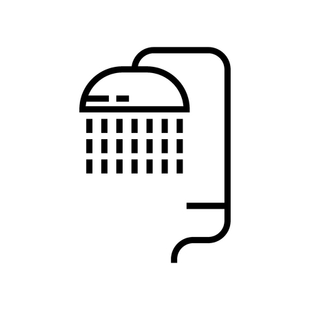 Shower icon vector isolated on white background for your web and mobile app design, Shower logo conceptの写真素材