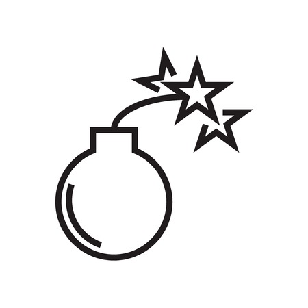 Bomb icon vector isolated on white background for your web and mobile app design, Bomb logo conceptの写真素材
