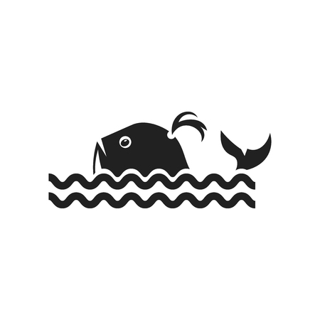 Whale icon vector isolated on white background for your web and mobile app design, Whale logo conceptのイラスト素材