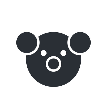 Bear icon vector isolated on white background for your web and mobile app design, Bear logo conceptのイラスト素材