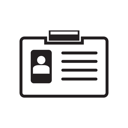 ID Card icon vector isolated on white background for your web and mobile app design, ID Card logo conceptのイラスト素材