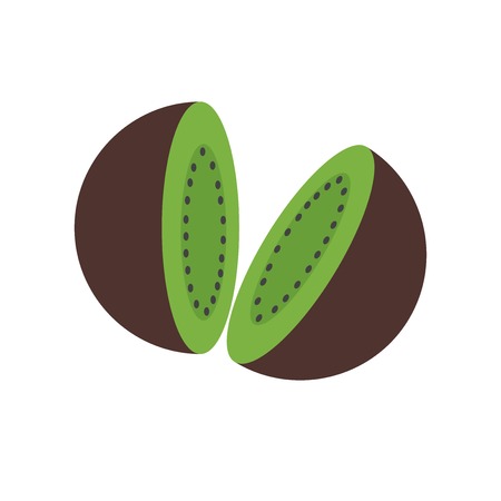 Kiwi icon vector isolated on white background for your web and mobile app design, Kiwi logo conceptのイラスト素材