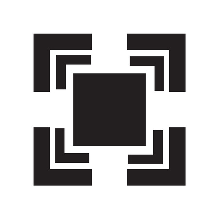 Square icon vector isolated on white background for your web and mobile app design, Square logo conceptのイラスト素材