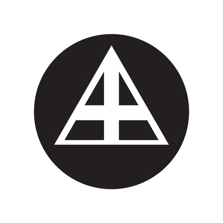 Triangle icon vector isolated on white background for your web and mobile app design, Triangle logo conceptのイラスト素材