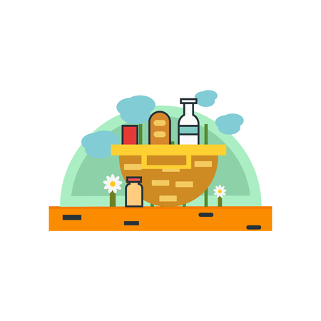 Groceries icon vector isolated on white background for your web and mobile app design, Groceries logo conceptのイラスト素材