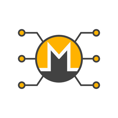Monero icon vector isolated on white background for your web and mobile app design, Monero logo conceptのイラスト素材