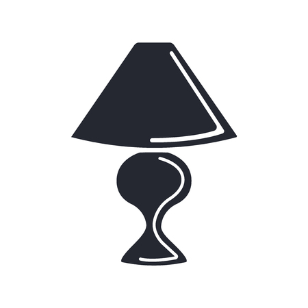 Table lamp icon vector isolated on white background for your web and mobile app design, Table lamp logo conceptのイラスト素材