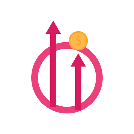 Growth icon vector isolated on white background for your web and mobile app design, Growth logo conceptのイラスト素材