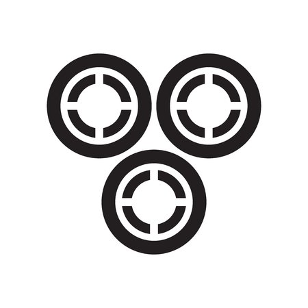 Circle icon vector isolated on white background for your web and mobile app design, Circle logo conceptのイラスト素材