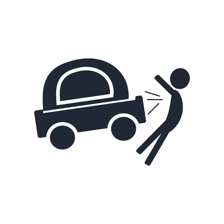 Accident icon vector isolated on white background for your web and mobile app design, Accident logo conceptのイラスト素材