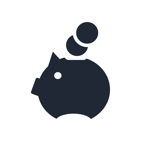 Piggy bank icon vector isolated on white background for your web and mobile app design, Piggy bank logo conceptのイラスト素材