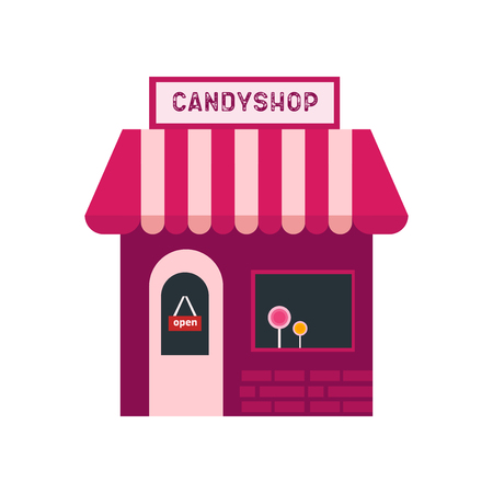 Candy shop icon vector isolated on white background for your web and mobile app design, Candy shop logo conceptのイラスト素材