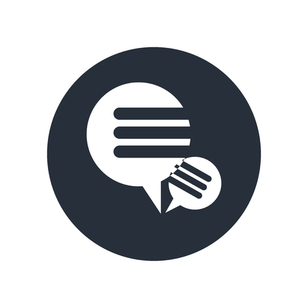 Text chat icon vector isolated on white background for your web and mobile app design, Text chat logo conceptのイラスト素材