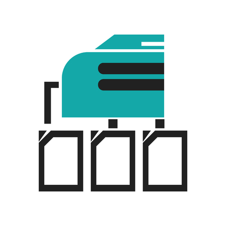 Connected folder data icon vector isolated on white background for your web and mobile app design, Connected folder data logo conceptのイラスト素材