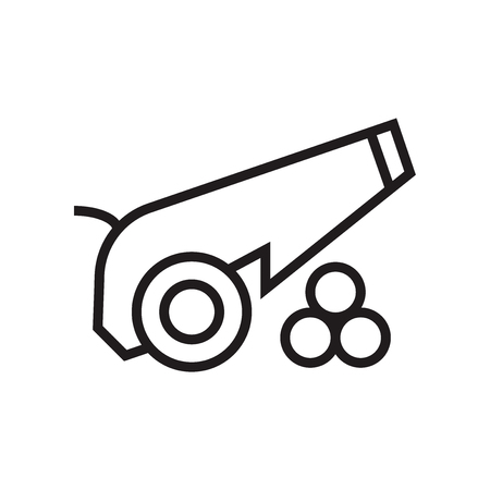 Cannon icon vector isolated on white background for your web and mobile app design, Cannon logo conceptのイラスト素材