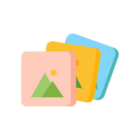 Photo icon vector isolated on white background for your web and mobile app design, Photo logo conceptのイラスト素材