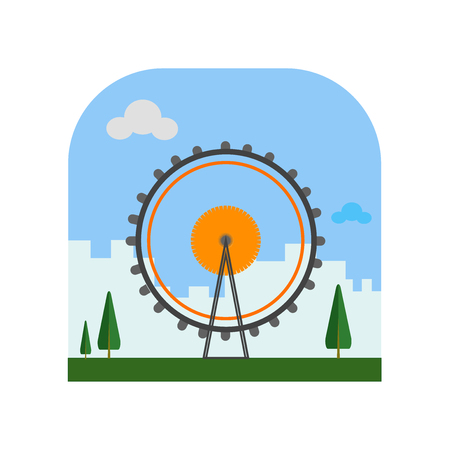 London eye icon vector isolated on white background for your web and mobile app design, London eye logo conceptのイラスト素材