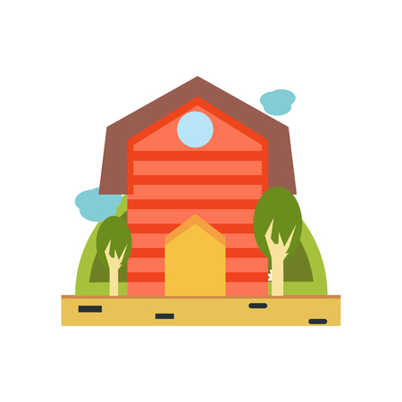 Barn icon vector isolated on white background for your web and mobile app design, Barn logo conceptのイラスト素材