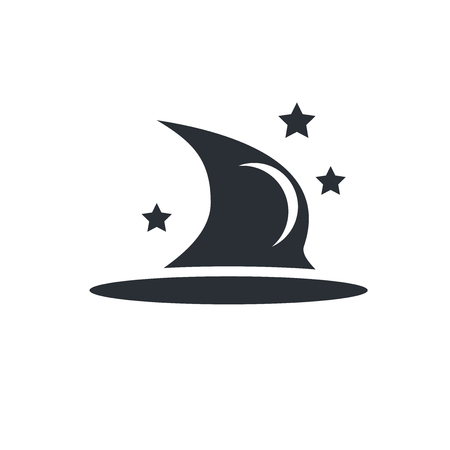 Witch hat icon vector isolated on white background for your web and mobile app design, Witch hat logo conceptのイラスト素材