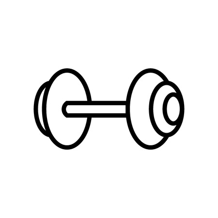 Dumbbell icon vector isolated on white background for your web and mobile app design, Dumbbell logo conceptのイラスト素材