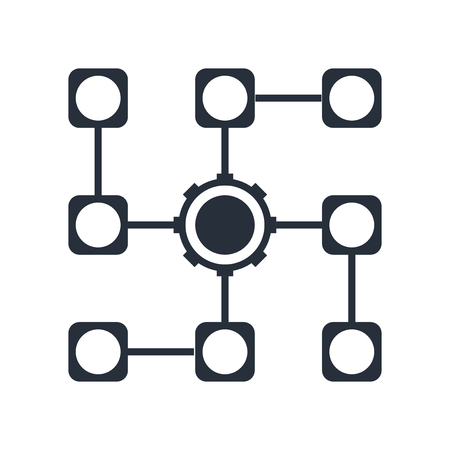 Algorithm icon vector isolated on white background for your web and mobile app design, Algorithm logo conceptのイラスト素材