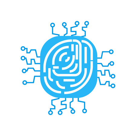 Fingerprint icon vector isolated on white background for your web and mobile app design, Fingerprint logo conceptのイラスト素材