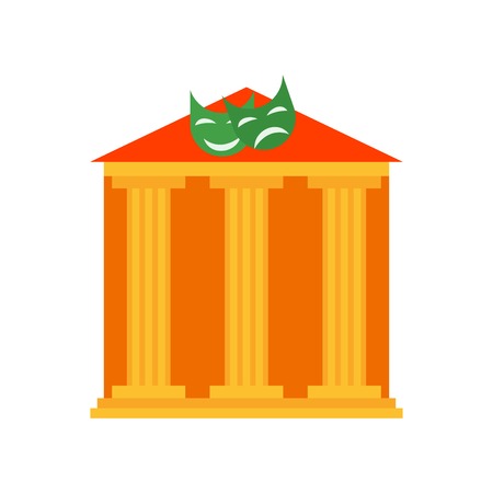 Theater icon vector isolated on white background for your web and mobile app design, Theater logo conceptのイラスト素材