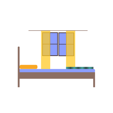 Bedroom icon vector isolated on white background for your web and mobile app design, Bedroom logo conceptのイラスト素材