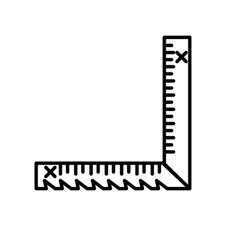 Ruler icon vector isolated on white background for your web and mobile app design, Ruler logo conceptのイラスト素材