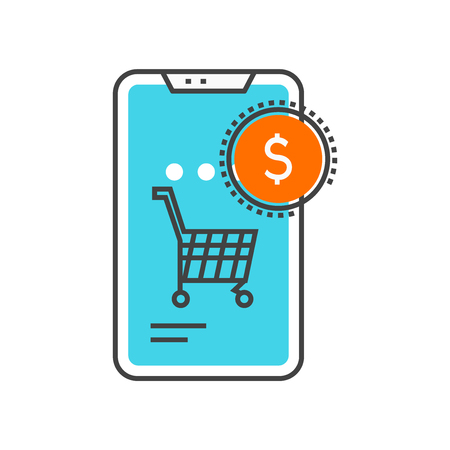 Ecommerce icon vector isolated on white background for your web and mobile app design, Ecommerce logo conceptのイラスト素材