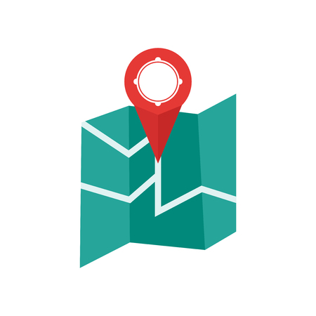 Map icon vector isolated on white background for your web and mobile app design, Map logo conceptのイラスト素材