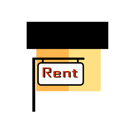 For rent icon vector isolated on white background for your web and mobile app design, For rent logo conceptのイラスト素材