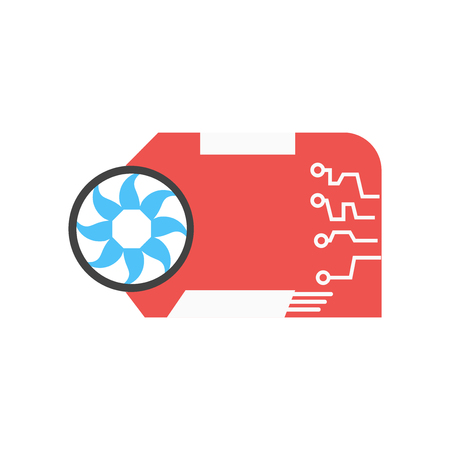 Cpu icon vector isolated on white background for your web and mobile app design, Cpu logo conceptのイラスト素材