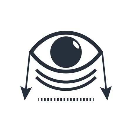 field of view icon vector isolated on white background for your web and mobile app design, field of view logo conceptのイラスト素材