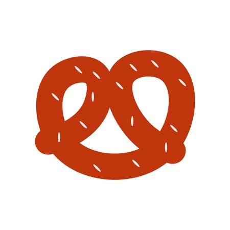 Pretzel icon vector isolated on white background for your web and mobile app design, Pretzel logo conceptのイラスト素材