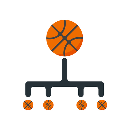 Basketball icon vector isolated on white background for your web and mobile app design, Basketball logo conceptのイラスト素材
