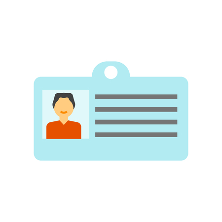 Id card icon vector isolated on white background for your web and mobile app design, Id card logo conceptのイラスト素材