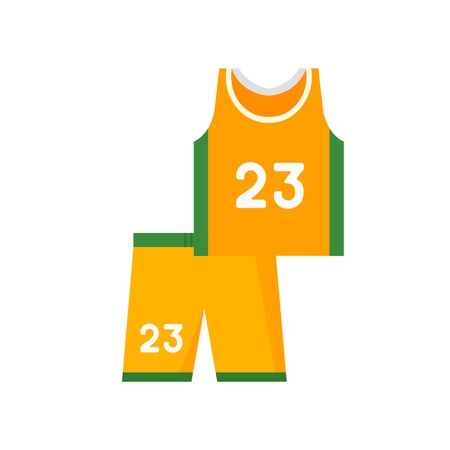 Basketball jersey icon vector isolated on white background for your web and mobile app design, Basketball jersey logo conceptのイラスト素材