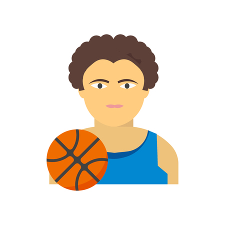 Basketball player icon vector isolated on white background for your web and mobile app design, Basketball player logo conceptのイラスト素材