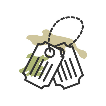 Dog tag icon vector isolated on white background for your web and mobile app design, Dog tag logo conceptのイラスト素材