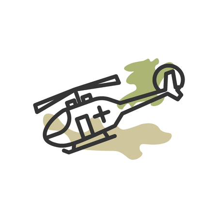 Helicopter icon vector isolated on white background for your web and mobile app design, Helicopter logo conceptのイラスト素材