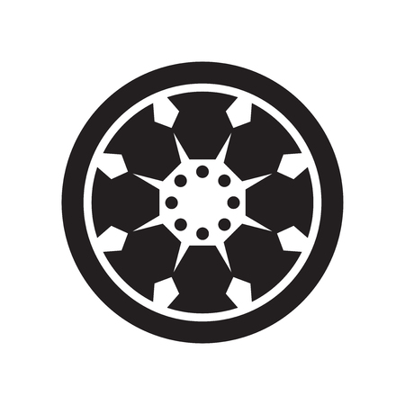 Alloy wheel icon vector isolated on white background for your web and mobile app design, Alloy wheel logo conceptのイラスト素材