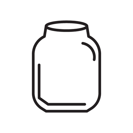 Jar icon vector isolated on white background for your web and mobile app design, Jar logo conceptのイラスト素材