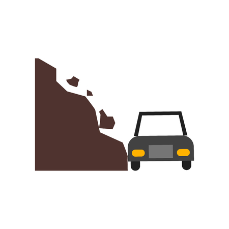 Landslide icon vector isolated on white background for your web and mobile app design, Landslide logo conceptのイラスト素材