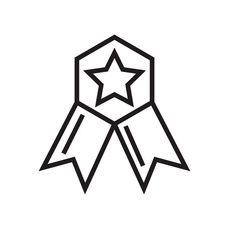 Medal icon vector isolated on white background for your web and mobile app design, Medal logo conceptのイラスト素材